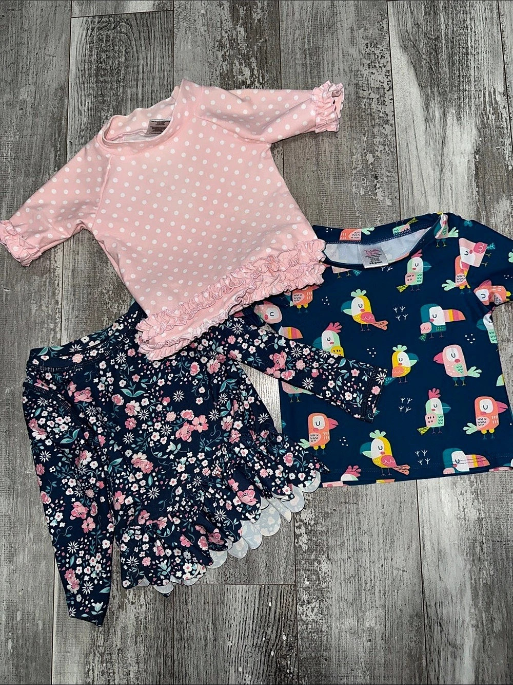 RuffleButts Baby Girls Top Bundle Set Size 18-24M